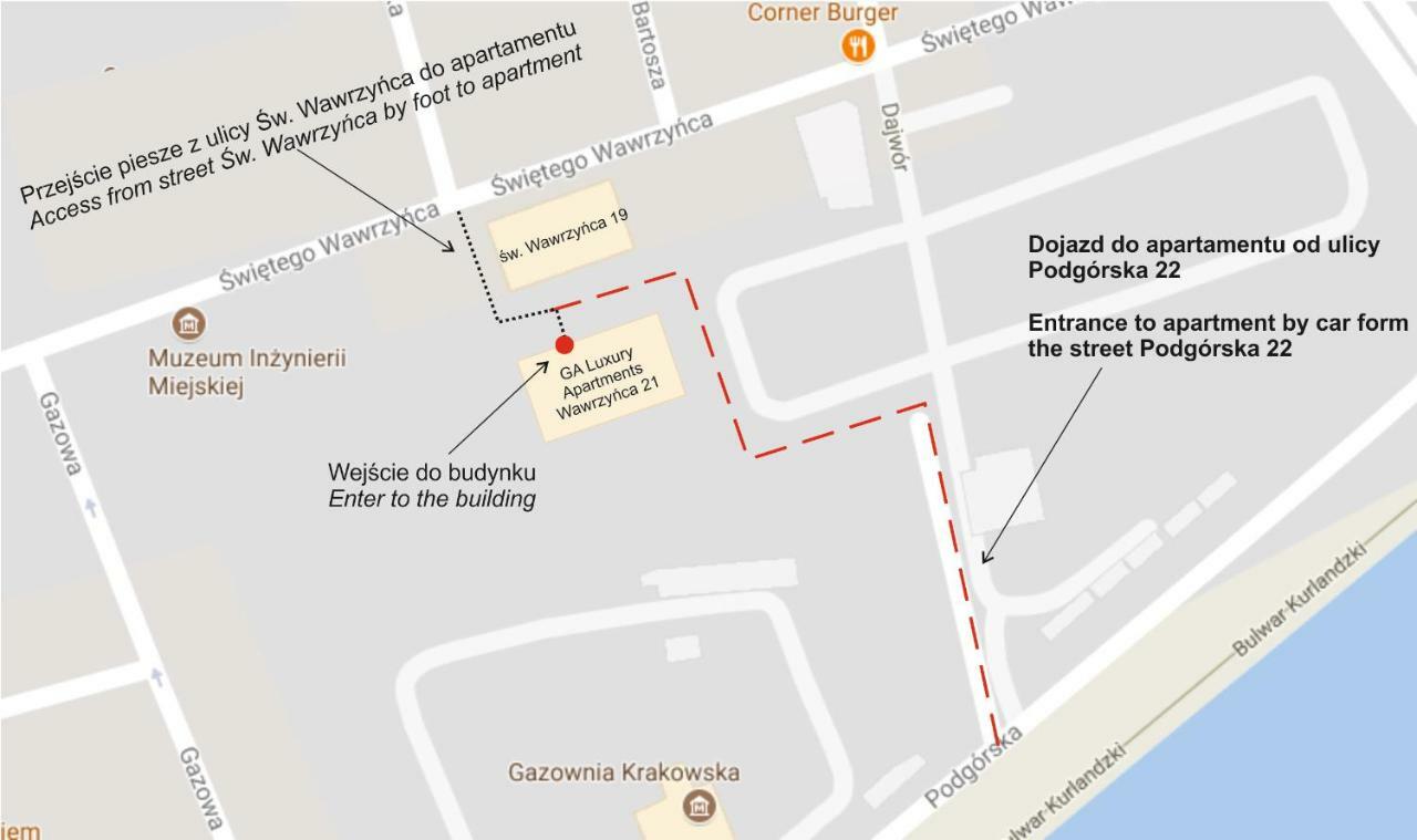 Ga Luxury Apartments W21 Kraków Eksteriør billede